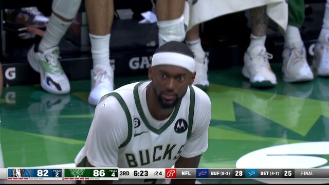 NBA常规赛：独行侠vs雄鹿第3节中文解说回放