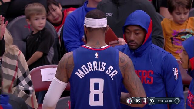  NBA常规赛：快船vs火箭第4节原声解说回放