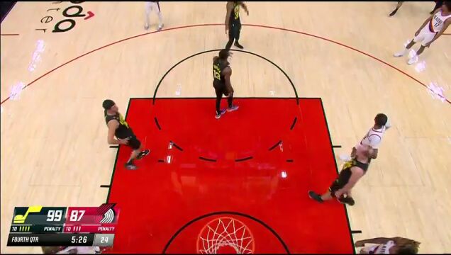 NBA季前赛：爵士vs开拓者第4节中文解说回放
