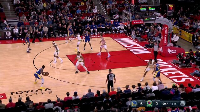  NBA常规赛：勇士vs火箭第1节中文解说回放