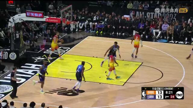 NBA全明星正赛：勒布朗队vs扬尼斯队第2节英文原声回放
