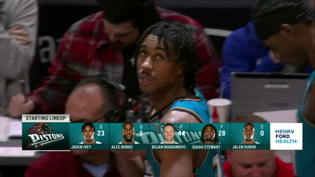 NBA常规赛：太阳vs活塞第1节 英文解说回放