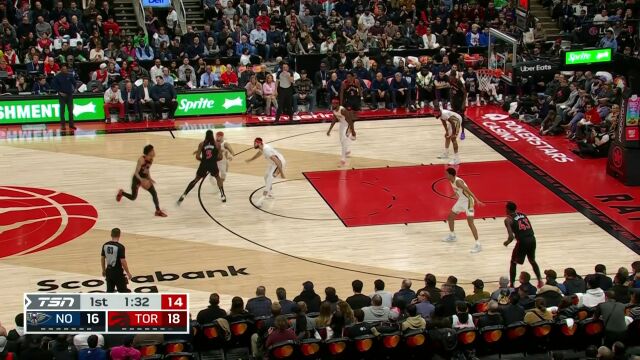 大阵容的三分来之不易！道丁与阿奴诺比三分接连命中