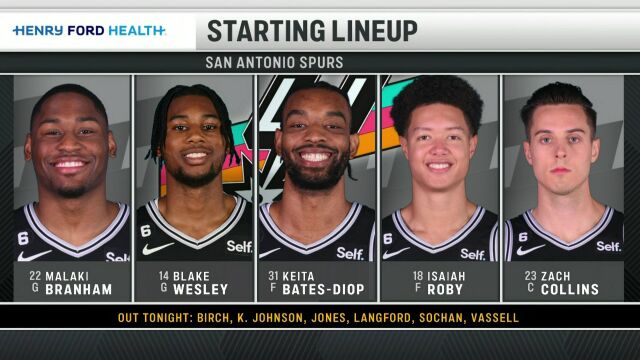 NBA常规赛：马刺vs活塞第1节 中文解说回放