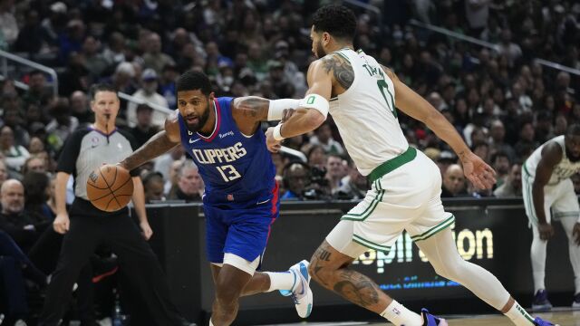 乔治vs凯尔特人集锦 内外兼修26+6助队大胜凯尔特人