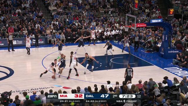 热火vs独行侠精华回放 东契奇34+12率队主场大胜热火