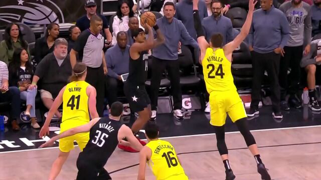 给爵士吓出一身冷汗！哈里斯三分命中彰显老将作用