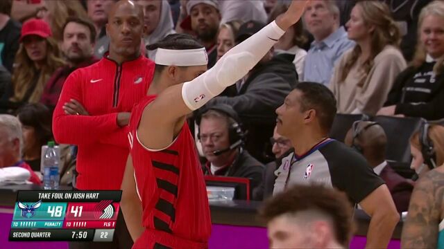 NBA常规赛：黄蜂vs开拓者第2节中文解说回放