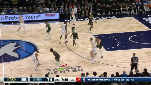 NBA常规赛：掘金vs森林狼第3节中文解说回放