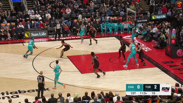 黄蜂vs猛龙精华回放 猛龙六人上双主场轻取黄蜂