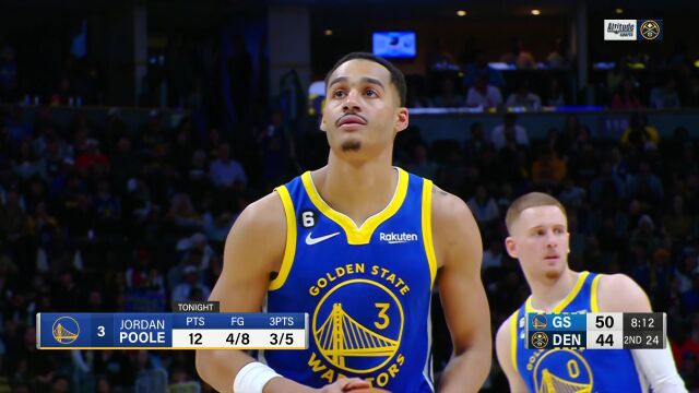 NBA常规赛：勇士vs掘金第2节英文原声回放