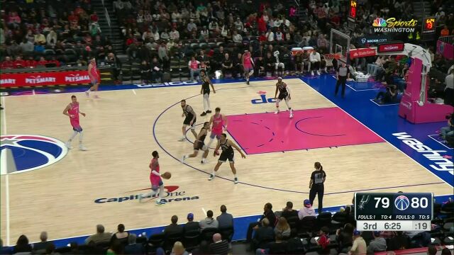 马刺vs奇才第3节英文原声回放