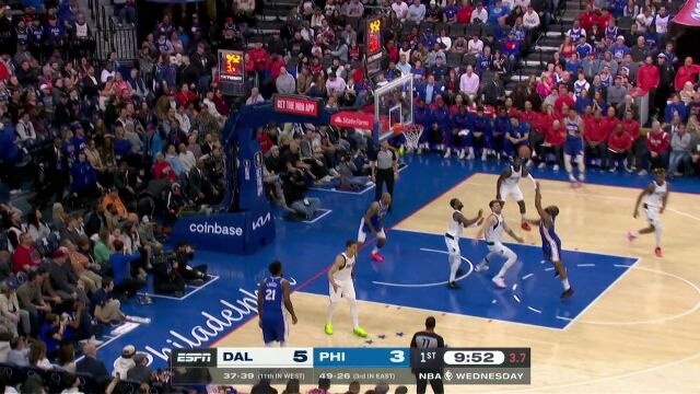 东契奇长传制导 鲍威尔默契扣篮