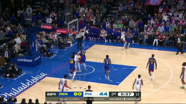 一个敢传一个敢投！哈登眼观六路高抛喂饼助攻马克西失衡3+1