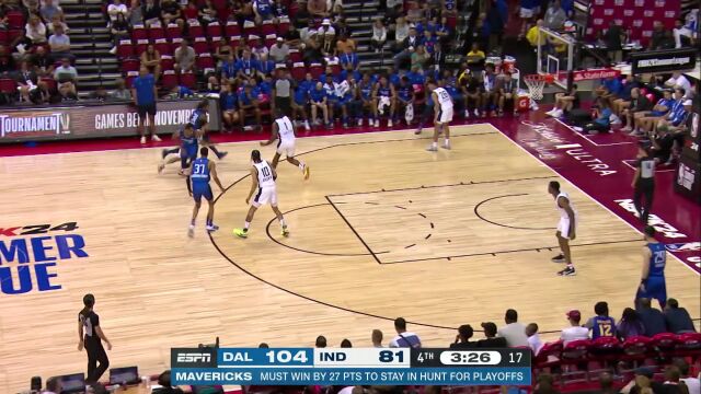 独行侠vs步行者第4节英文原声回放