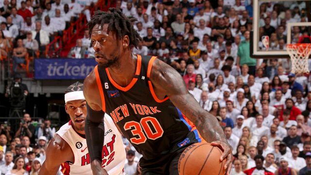 兰德尔vs热火集锦 20分9篮板提前毕业无力回天