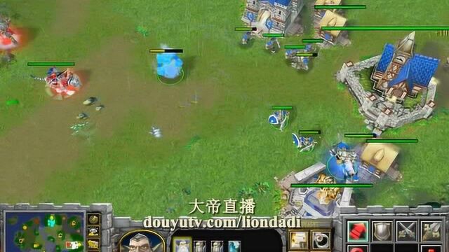 凶悍BP骑脸 魔兽争霸大帝解说 Fly+大帝 vs Zhouxixi+XiaoKK 4 TG