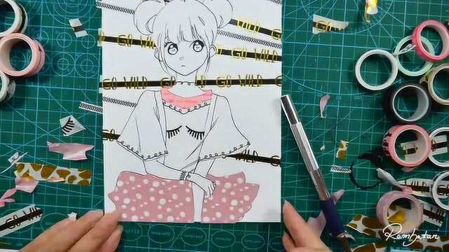 看看牛人如何画漫画的,衣服居然是用胶布弄的!实在是佩服!