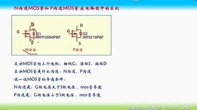 N沟道MOS管和P沟道MOS管在电路图中的区别2