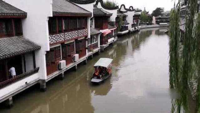 老街水巷石桥江南水乡风貌!上海召稼楼古镇