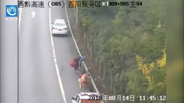 长途客车酉阳服务区“甩客”,2老5小欲沿高速路走回家……