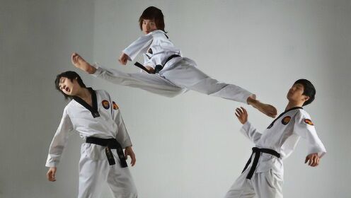 不加音效没有背景乐现场实感跆拳道牛人的飞踢绝技