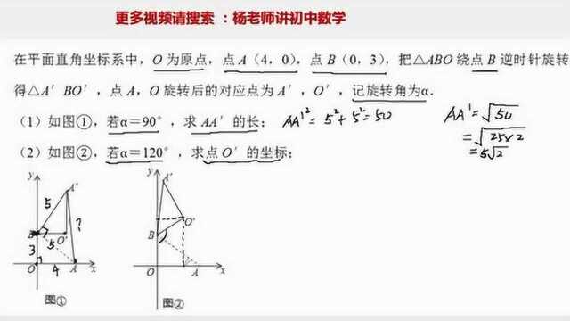 八上数学利用旋转的知识求点的坐标