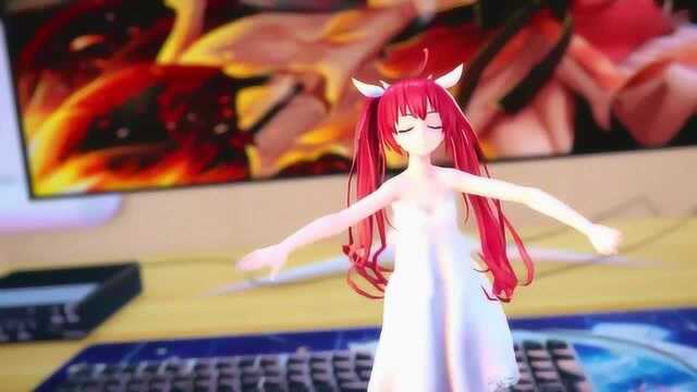 《MMD3D》白色睡裙,五河琴里,跃动的裙角不要太撩