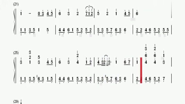 动态简谱《突然好想你》钢琴简谱弹奏版,五月天歌曲的简谱学起来