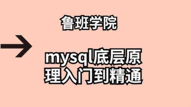 数据库Mysql调优必杀技从入门到精通视频教程