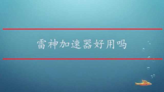 雷神加速器好用吗?