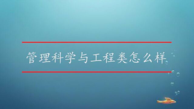 管理科学与工程类怎么样