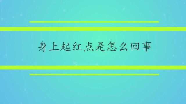 身上起红点是怎么回事