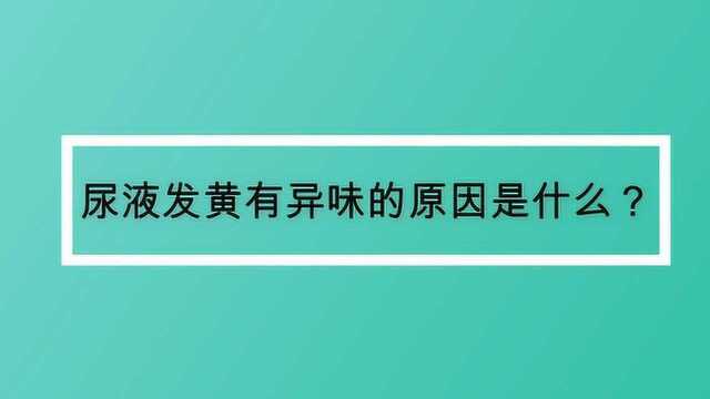 尿液发黄有异味的原因是什么?