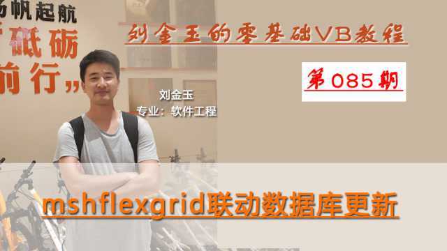 零基础VB教程085期:mshflexgrid联动数据库更新