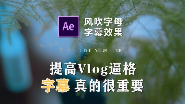 提高Vlog观感,字幕真的很重要!ae风吹字母效果制作!