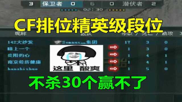 我CF排位精英局的队友:内 容 真 实!