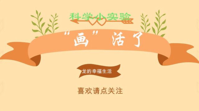 “画”活了 科学小实验 物理小实验 厌水剂 漂浮 原理 知识