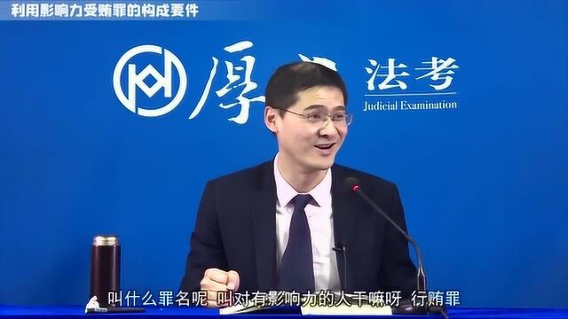 【罗翔说刑法】利用影响力受贿罪的构成要件