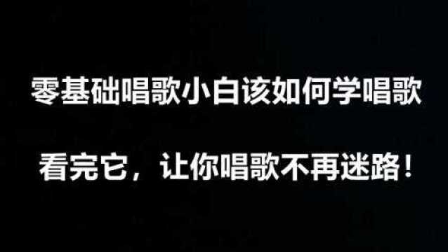 零基础唱歌小白该如何学唱歌?看完这个,让你唱歌不在迷路!