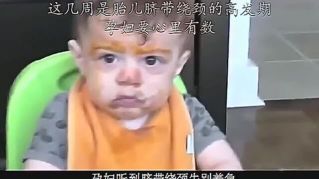 搞笑视频:怀孕期间,这几周是胎儿脐带绕颈的高发期,孕妇要心里有数