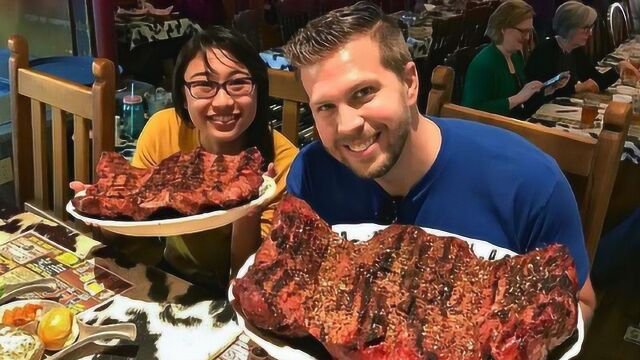 史上最任性牛排店,霸王餐挑战60分钟吃完终生免费,吃货的福音啊