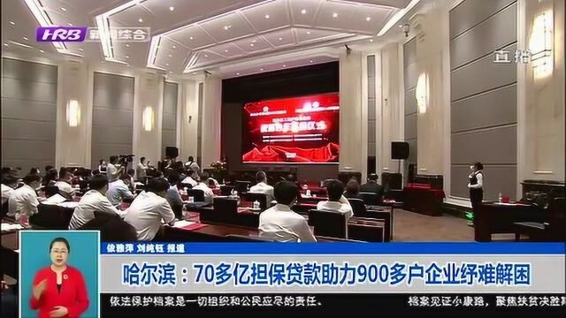 助力复工复产!哈尔滨:70多亿担保贷款助力900多户企业纾难解困