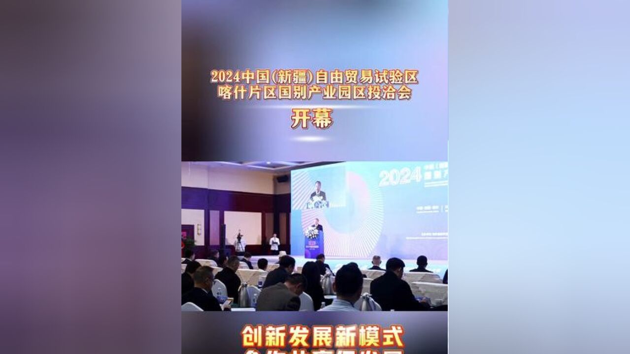 2024中国自由贸易试验区喀什片区国别产业园区投洽会开幕