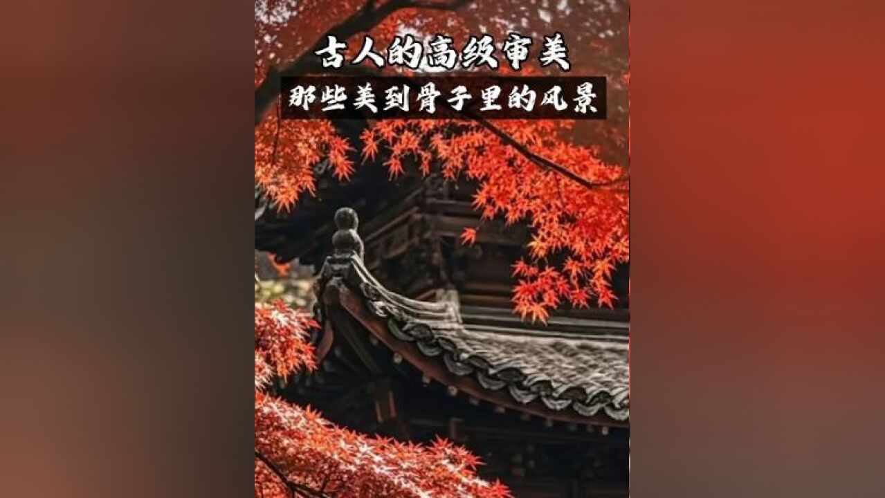 古人的高级审美,那些美到骨子里的风景