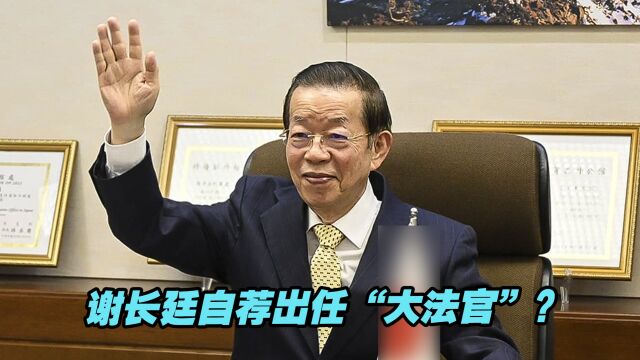 内举不避亲!谢长廷自荐出任“大法官”?蓝营批吃相难看