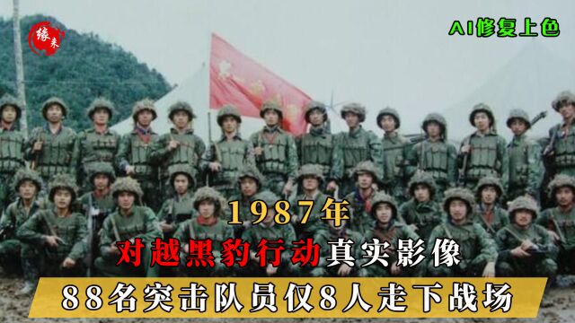 1987年,老山轮战黑豹行动真实影像,突击队88名人仅8人走下战场