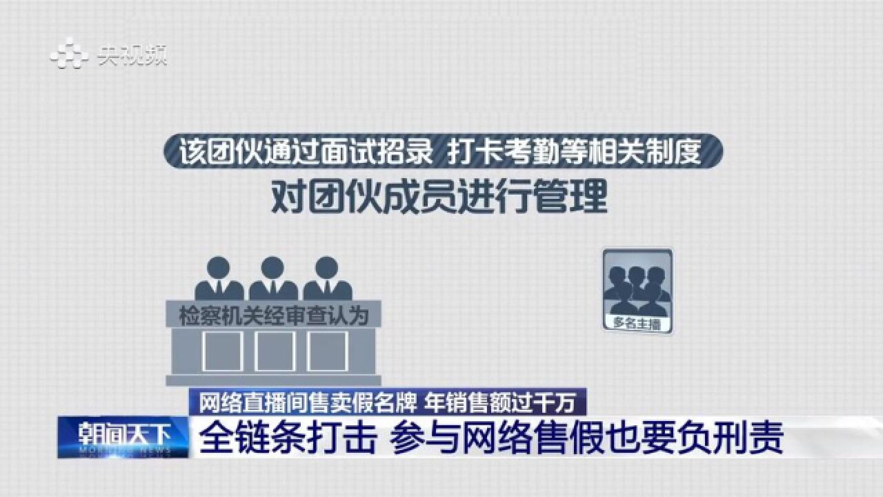 参与网络售假也要负刑事责任!网络直播间售卖假名牌 年销售额过千万