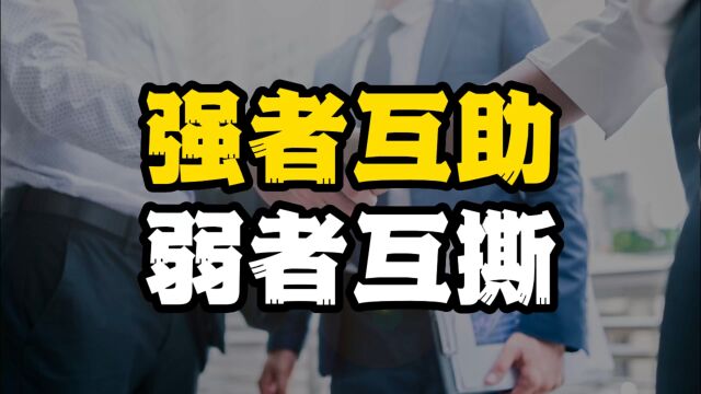 惊人的人性定律:强者互助,弱者互撕,不明白这个真相很难成大事