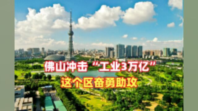 佛山冲击“工业3万亿”,这个区奋勇助攻